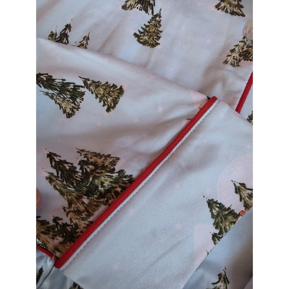 Beauty Queen Social NWT S Christmas Pajama Set Cabin Trees Holiday PJs Winter - Picture 5 of 6